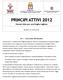 PRINCIPI ATTIVI 2012
