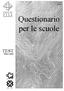 Questionario per le scuole