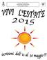 Comune di Crevalcore Assessorato all Istruzione VIVI L ESTATE 2015