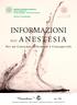 INFORMAZIONI. Orientarsi n. 54 SULL ANESTESIA. Per un Consenso Informato e Consapevole