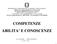 COMPETENZE ABILITA E CONOSCENZE