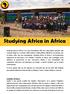 Studying Africa in Africa