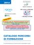 CATALOGO PERCORSI DI FORMAZIONE