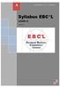 EBCL-MOD29A - Rev 1.2-08/10/2010. Syllabus EBC*L. Livello A. Versione 1.2
