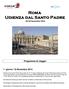 Roma Udienza dal Santo Padre 16/19 Novembre 2014