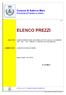 ELENCO PREZZI. Comune di Gabicce Mare Provincia di Pesaro e Urbino