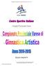 Regolamento Campionato Provinciale Ginnastica Artistica 2014-2015. Consiglio Provinciale Varese REGOLAMENTO