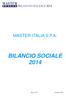 BILANCIO SOCIALE 2014 MASTER ITALIA S.P.A. BILANCIO SOCIALE