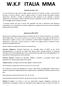 W.K.F ITALIA MMA. Regolamento Light e Full. Regolamento MMA LIGHT