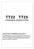 TT22 TT25 PROFESSIONAL SPEAKER SYSTEMS