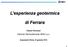 L esperienza geotermica. di Ferrara