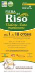 Riso. del. Vialone Nano mantovano. dall 1 al 18 ottobre presso piazzale Levoni MANTOVA zona parcheggio LA FAVORITA