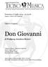 Don Giovanni. Opera a Lugano. Domenica 27 luglio 2014 - ore 21.00. di Wolfgang Amadeus Mozart. Lugano, Palazzo dei Congressi