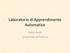 Laboratorio di Apprendimento Automatico. Fabio Aiolli Università di Padova