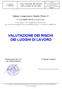 VALUTAZIONE DEI RISCHI DEI LUOGHI DI LAVORO