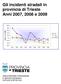 Gli incidenti stradali in provincia di Trieste Anni 2007, 2008 e 2009