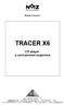 Manuale di istruzioni TRACER X6. CD player a caricamento superiore