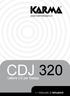 www.karmaitaliana.it CDJ 320 Lettore CD per Deejay >> Manuale di istruzioni