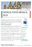 Offerta ICE-Agenzia WORLD FOOD MOSCA 2015
