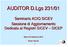 AUDITOR D.Lgs 231/01. Seminario ACIQ SICEV Sessione di Aggiornamento Dedicata ai Registri SICEV SICEP. Milano 28 Settembre 2012.