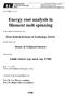 EIII. Energy cost analysis in filament melt spinning. Swiss Federal Institute of Technology Zurich. Doctor of Technical Seiences