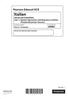 Italian *P43553A* Pearson Edexcel GCE P43553A. Advanced Subsidiary Unit 1: Spoken Expression and Response in Italian (Teacher/Examiner Version)