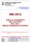 IMU 2012 GUIDA AL PAGAMENTO DELL ACCONTO DELL I.M.U. IMPOSTA MUNICIPALE PROPRIA