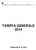 TARIFFA GENERALE 2014