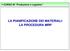 CORSO DI Produzione e Logistica LA PIANIFICAZIONE DEI MATERIALI: LA PROCEDURA MRP
