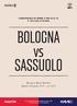 CAMPIONATO DI SERIE A TIM 2015-16 2^ Giornata di Andata. Bologna, Stadio Dall Ara Sabato 29 agosto 2015 - ore 18.00