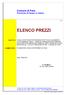 Comune di Fano Provincia di Pesaro e Urbino ELENCO PREZZI FONDAZIONE CASSA DI RISPARMIO DI FANO