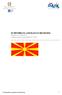 EX REPUBBLICA JUGOSLAVA DI MACEDONIA Rapporto Congiunto Ambasciate/Consolati/ENIT 2016
