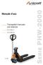 Manuale d uso. Transpallet manuale con bilancia PHW 2002 W PHW 2002 WP PHW 2002