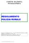 REGOLAMENTO POLIZIA RURALE