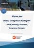 Corso per. Hotel Congress Manager -