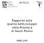 Rapporto sulla qualità dello sviluppo nella Provincia. di Ascoli Piceno