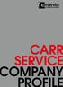 CARR SERVICE COMPANY PROFILE
