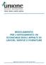 REGOLAMENTO PER L AFFIDAMENTO IN ECONOMIA DEGLI APPALTI DI LAVORI, SERVIZI E FORNITURE