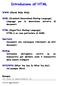 Introduzione all'html