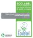 ECOLABEL criteri per l assegnazione. di un marchio comunitario di qualità ecologica