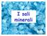 Minerali. Macrominerali elementi il cui fabbisogno giornaliero è superiore a 100mg