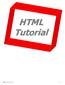 HTML Tutorial HTML By A.C. Neve 1