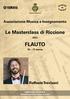 Comune di Riccione. Associazione Musica e Insegnamento. Le Masterclass di Riccione FLAUTO. 16 17 marzo