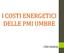I COSTI ENERGETICI DELLE PMI UMBRE. CNA Umbria