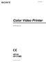3-206-154-82 (1) Color Video Printer. Istruzioni per l uso UP-20 UP-21MD. 2001 Sony Corporation