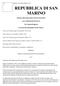 Imposta sulla importazione di beni strumentali. e provvedimenti fiscali diversi. Noi Capitani Reggenti. la Serenissima Repubblica di San Marino