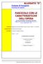 ALLEGATO D FASCICOLO CON LE CARATTERISTICHE DELL'OPERA. Comune di Casagiove Provincia di Caserta