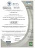 RINA CERTIFICATO N. EMS-3440/S. CERTIFICA TE No. www.rina.org ISO 14001 :2004