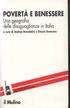 POVERTA E BENESSERE Una geografia delle disuguaglianze in Italia