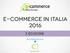 E-COMMERCE IN ITALIA 2016